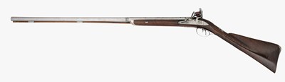 Lot 26 - A RARE 15 BORE FLINTLOCK SILVER-MOUNTED D.B. FLINTLOCK SPORTING GUN BY W. BAILES OF LONDON