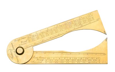 Lot 15 - A GUNNER’S FOLDING CALIPER BY WATKINS, CHARING CROSS, LONDON, LATE 18TH CENTURY