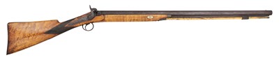 Lot 752 - A 10 BORE PERCUSSION SPORTING GUN, SIGNED F. GREAVES, MID-LATE 19TH CENTURY