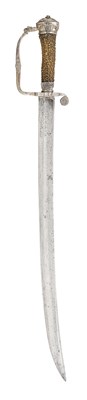 Lot 7 - AN UNUSUAL ENGLISH SILVER-MOUNTED HUNTING SWORD, BRITANNIA SILVER STANDARD HALLMARKS FOR 1697