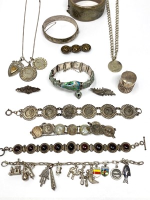Lot 398 - COLLECTION OF SILVER JEWELLERY