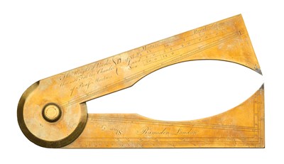 Lot 14 - A GUNNER’S FOLDING CALIPER BY RAMSDEN, LONDON, LATE 18TH CENTURY