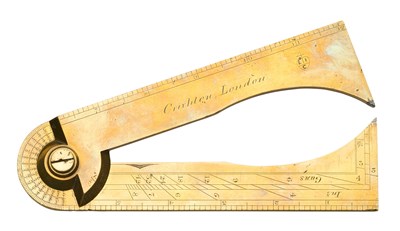 Lot 12 - A GUNNER’S FOLDING CALIPER BY CRICHTON, LONDON, 18TH CENTURY