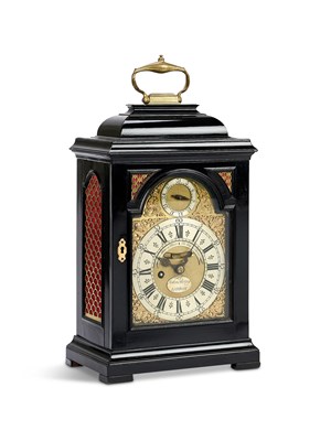 Lot 123 - A GEORGE I EBONISED TABLE / BRACKET CLOCK, JOHN BERRY, LONDON, 1720s