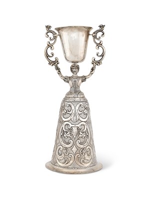 Lot 157 - A GERMAN SILVER WAGER CUP, PROBABLY FRIEDRICH REUSSWIG, HANAU, CIRCA 1888