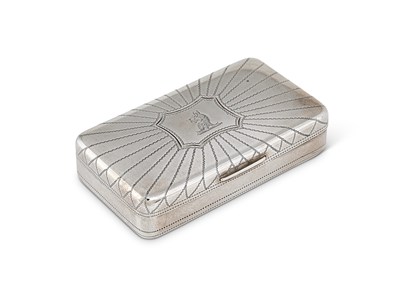 Lot 283 - A GEORGE III SILVER SNUFF BOX, GEORGE BURROWS, LONDON, 1799