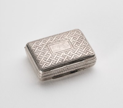 Lot 56 - A GEORGE IV SILVER VINAIGRETTE, THOMAS SHAW, BIRMINGHAM, 1823