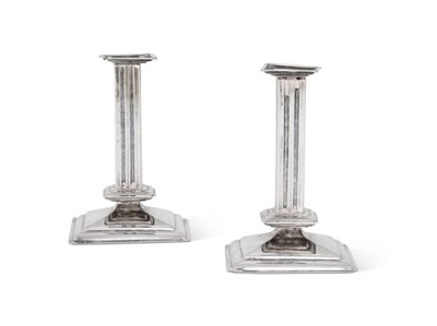 Lot 140 - A PAIR OF DUTCH SILVER MINIATURE CANDLESTICKS, AMSTERDAM, PROBABLY EARLY 18TH CENTURY