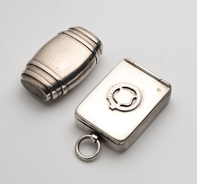 Lot 22 - TWO VICTORIAN SILVER VESTA CASES, H.W. & L. DEE, LONDON, 1876 / 79