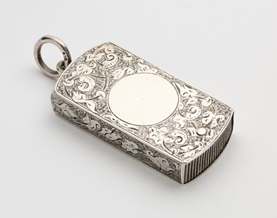 Lot 29 - A VICTORIAN SILVER VESTA CASE, S. MORDAN & CO., LONDON, 1883