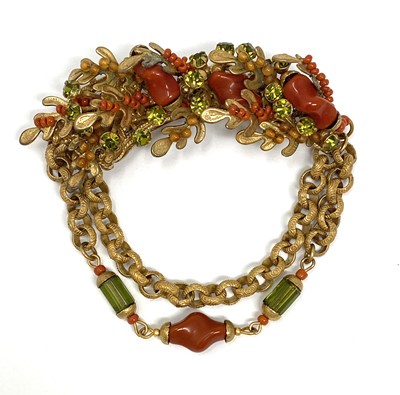 Lot 395 - MIRIAM HASKELL: PASTE BROOCH, 1950s