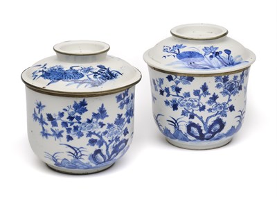 Lot 116 - A PAIR OF CHINESE VIETNAMESE MARKET 'BLEU DE HUE' POTICHE AND COVERS, QING DYNASTY, 19TH CENTURY