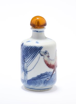 Lot 63 - THREE CHINESE PORCELAIN SNUFF BOTTLES, QING DYNASTY, 19TH CENTURY