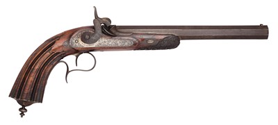 Lot 757 - A FRENCH PERCUSSION TARGET PISTOL OF SMALL BORE SIGNED FNI P. KASTLI, MID-19TH CENTURY