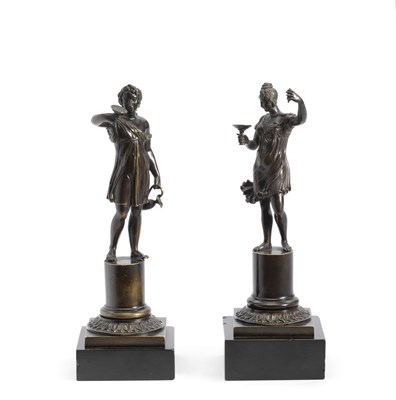 Lot 2 - TWO CABINET BRONZE FIGURES OF ROMAN SERVANTS