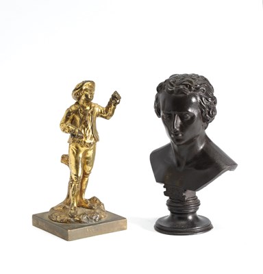 Lot 3 - A VICTORIAN GILT-BRASS FIGURAL WATCH STAND