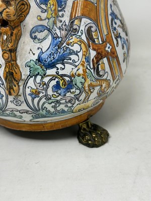 Lot 16 - A BLOIS (ULYSSE BESNARD) FAIENCE VASE MOUNTED AS A LAMP, CIRCA 1900