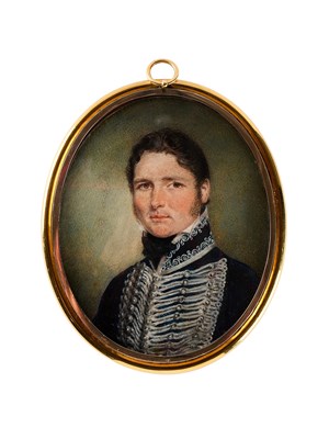 Lot 407 - A PORTRAIT MINIATURE OF CAPTAIN JAMES MAXWELL WALLACE, 15TH HUSSARS, ATTRIBUTED TO ISAAC WANE SLATER (1785-1836), CIRCA 1814-1815