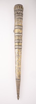 Lot 554 - AN UZBEKISTAN SCABBARD FOR A KARD, 20TH CENTURY, POSSIBLY BUKHARA