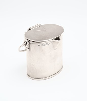 Lot 117 - A VICTORIAN SILVER NOVELTY CREAM PAIL, JOSEPH BRAHAM, LONDON, 1887