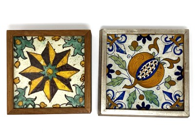 Lot 519 - A DELFT 'POMEGRANATE' TILE, EARLY 17TH CENTURY