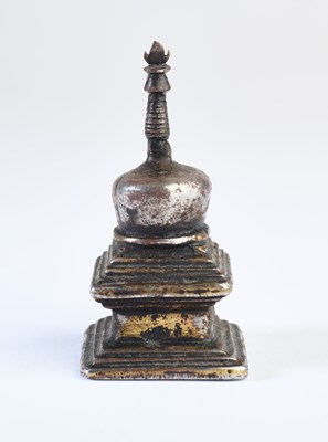 Lot 299 - A MINIATURE STUPA, TIBET, PROBABLY 19TH CENTURY