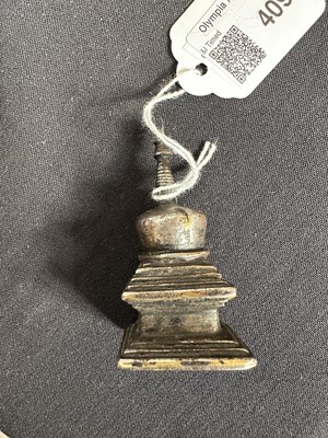 Lot 409 - A MINIATURE STUPA, TIBET, PROBABLY 19TH CENTURY