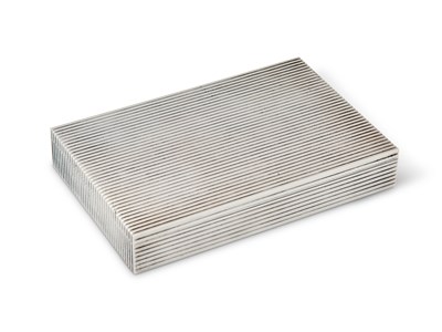 Lot 181 - CARTIER: A GEORGE V SILVER BOX, JACQUES CARTIER, LONDON, 1947