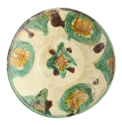 Lot 91 - A NISHAPUR SPLASHWARE BOWL, PERSIA, 9TH/10TH CENTURY