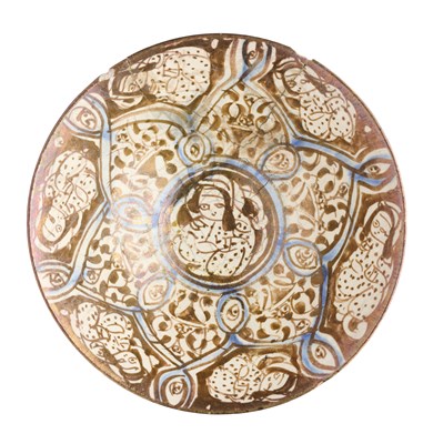 Lot 74 - A KASHAN LUSTRE BOWL, PERSIA, CIRCA 1200
