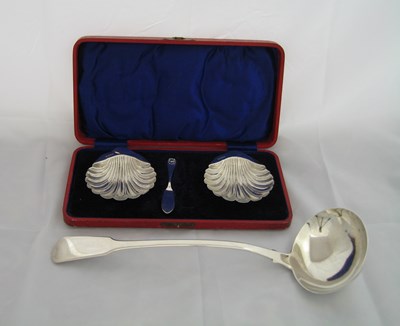 Lot 37 - A GEORGE IV SILVER SOUP LADLE