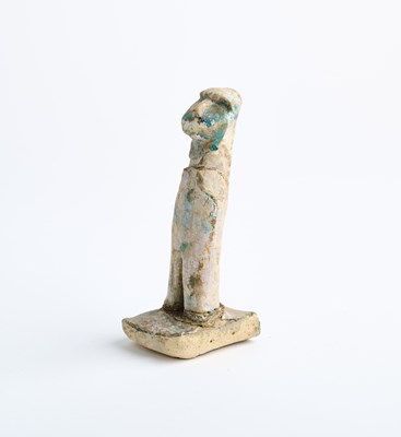 Lot 362 - A SMALL KASHAN FRAGMENTARY FIGURE, PERSIA, CIRCA 12TH CENTURY