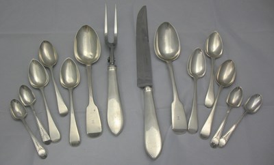 Lot 38 - A SET OF FOUR GEORGE III SILVER TEASPOONS