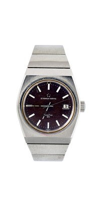 Lot 330 - ETERNA, ETERNA.MATIC KONTIKI 20: GENTLEMAN'S STAINLESS STEEL BRACELET WATCH, CIRCA 1975