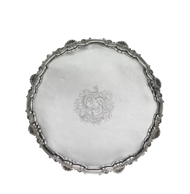 Lot 46 - AN IRISH SILVER SALVER