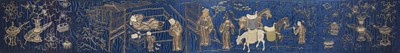Lot 96 - A LARGE CHINESE EMBROIDERED 'ROMANCE OF THE THREE KINGDOMS' SILK PANEL, QING DYNASTY, 19TH CENTURY