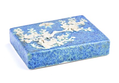Lot 13 - A CHINESE PORCELAIN INK STONE, LATE QING DYNASTY