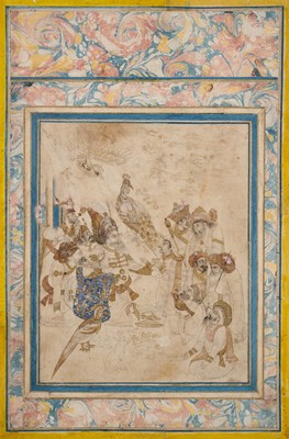 Lot 260 - A SAFAVID STYLE DRAWING, PERSIA