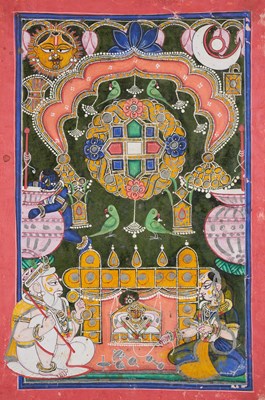 Lot 271 - A SRINATHJI PAINTING, NATHDWARA, INDIA, CIRCA 1900
