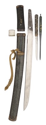 Lot 147 - A TANTO SIGNED SOSHU JU FUJIWARA HIROMASA, KOTO