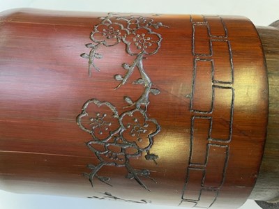 Lot 67 - A CHINESE CARVED BAMBOO BOX AND COVER, QING DYNASTY, 19TH CENTURY