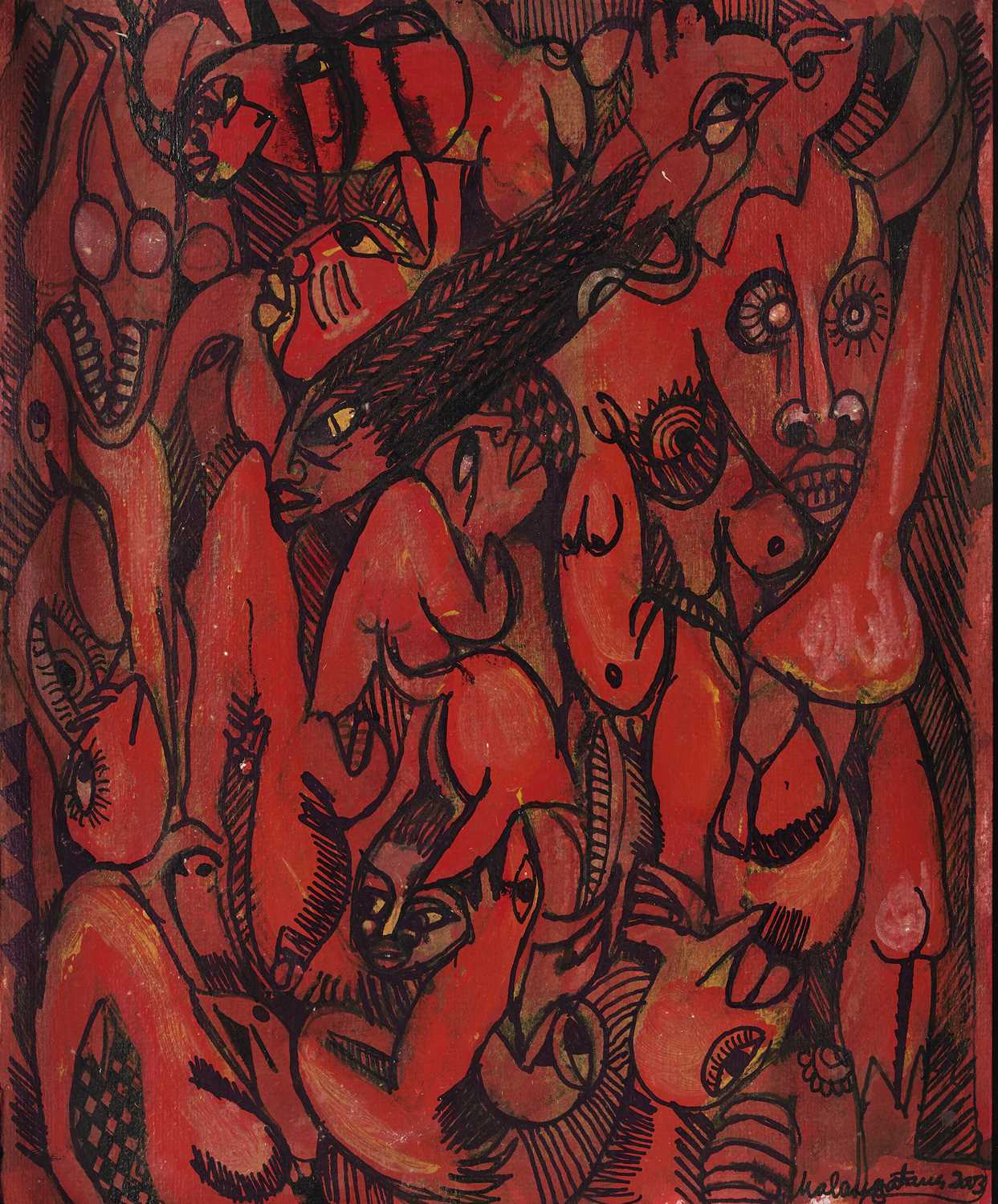Lot 17 - MALANGATANA NGWENYA (MOZAMBICAN 1936-2011)