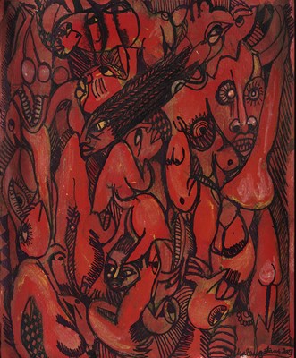 Lot 17 - MALANGATANA NGWENYA (MOZAMBICAN 1936-2011)