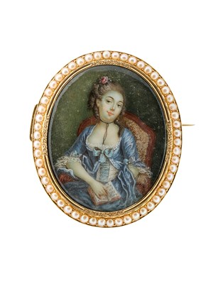 Lot 371 - A PORTRAIT MINIATURE OF A LADY, FRENCH SCHOOL, CIRCA 1750-60