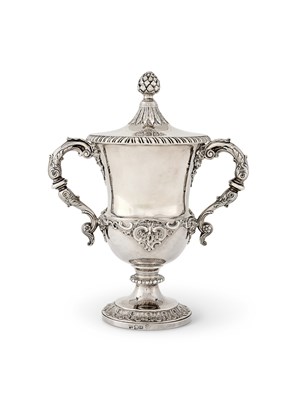 Lot 270 - A GEORGE II SILVER CUP AND COVER, JOHN SWIFT, LONDON, 1749
