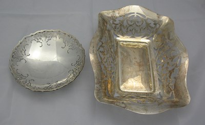 Lot 79 - TWO SILVER SWEETMEAT DISHES