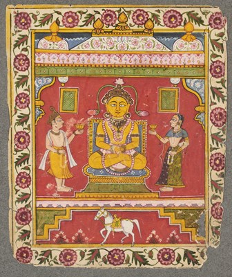 Lot 42 - A JAIN ILLUSTRATED FOLIO. GUJARAT, LATE 18TH/EARLY 19TH CENTURY
