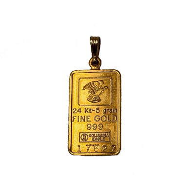 Lot 348 - COLUMBIA EAGLE GOLD PENDANT