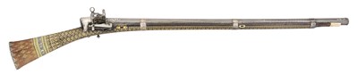 Lot 45 - AN OTTOMAN 25 BORE MIQUELET-LOCK RIFLE (SHISHANA), TURKEY, LATE 18TH/EARLY 19TH CENTURY