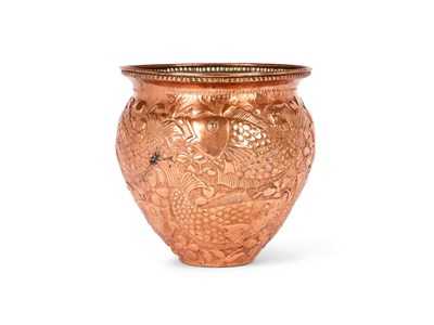 Lot 119 - JOHN PEARSON (1859-1930): AN ARTS & CRAFTS COPPER PLANTER, LONDON, 1889